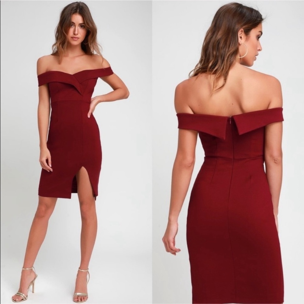 New Lulus Classic Glam Off The Shoulder Dress